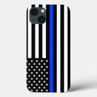 Tunn Blue Line-polisens Flagga