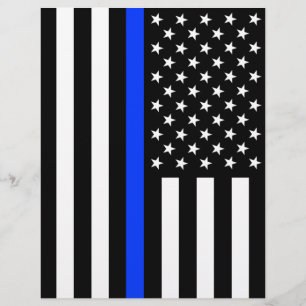 Tunn Blue Line-polisens Flagga