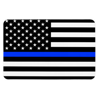 Tunn Blue Line-polisens Flagga Magnet
