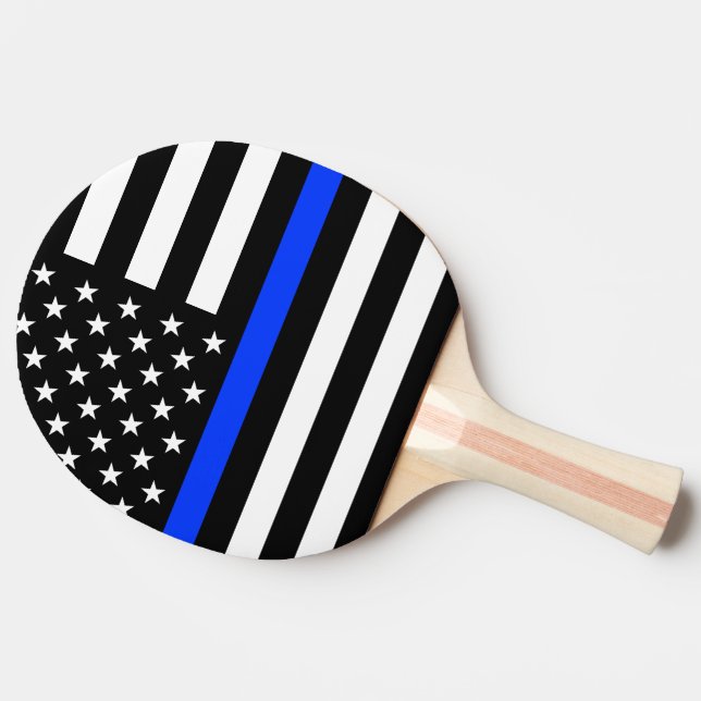 Tunn Blue Line-polisens Flagga Pingisracket (Sidan)