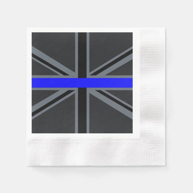Tunn Blue Line Union Jack Pappersservett (Framsidan)