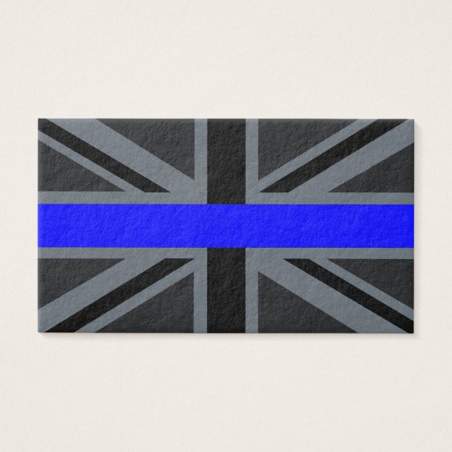 Tunn Blue Line Union Jack Visitkort (Framsidan)