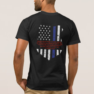 Tunn Corinthians15:58 för blålinjen 1 Tee Shirt