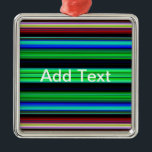 Tunn färgad Rand - 1 Julgransprydnad Metall<br><div class="desc">Anpassad design med en färglös mönster. Anpassa den här mallen med teckningen. Överför designen till valfritt objekt.</div>