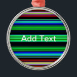 Tunn färgad Rand - 1 Julgransprydnad Metall<br><div class="desc">Anpassad design med en färglös mönster. Anpassa den här mallen med teckningen. Överför designen till valfritt objekt.</div>