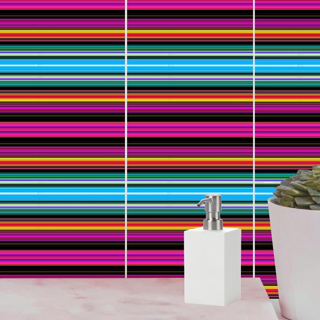 Tunn färgad Rand - 2 Kakelplatta (Circular Gradient Rainbow Tile)
