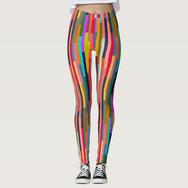 Tunn färglös Rand Leggings (Framsida)
