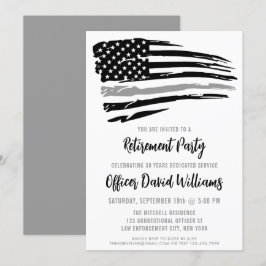 Tunn grå linje kriminalvårdares pensionering inbjudningar