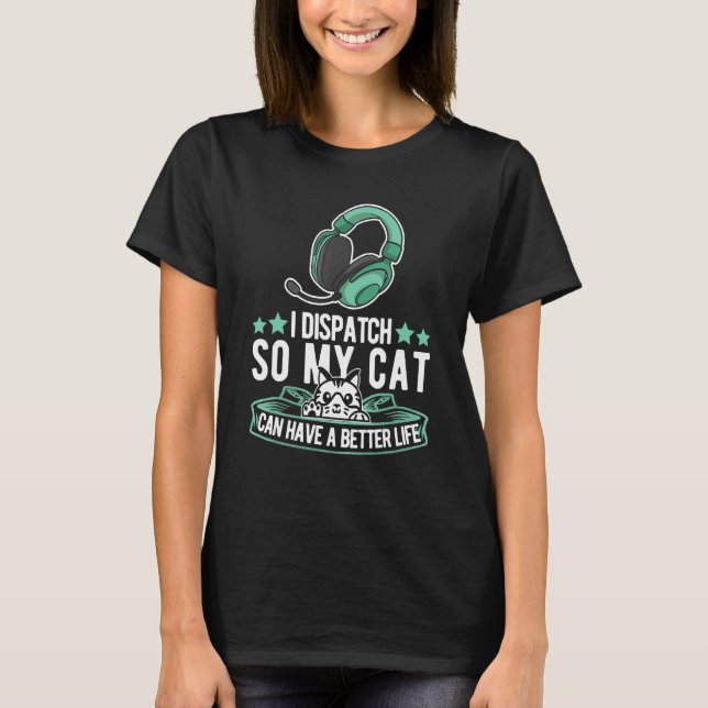 Tunn guldlinje katt - polis gul akut utskick t shirt (Framsida)