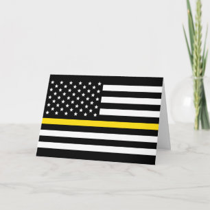 Tunn Gult-rad Dispatcher American Flagga Kort