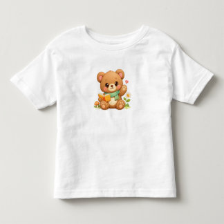 Tunn herrtröja för barn | Sagoläsande björn T Shirt
