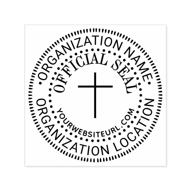 Tunn kors Anpassad Officiell Stämpel Namn Ort URL (Design)
