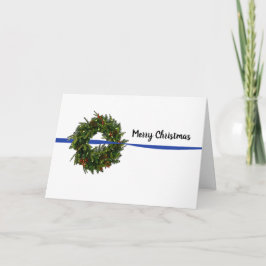 Tunn kranskrans julkort kort