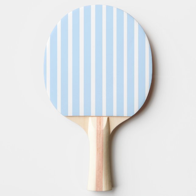 Tunn Ljusa Blå Ränder Pingisracket (Framsidan)