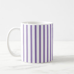 Tunn Lodrät Rand Stripe Lavender Kaffemugg