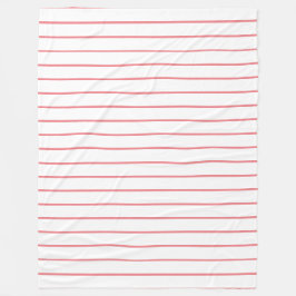 Tunn rand, blek rosa på vitt fleecefilt