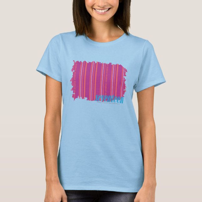 Tunn Rand Lila 2 Tee Shirt (Framsida)
