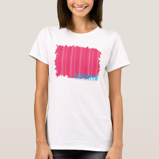 Tunn Rand Magenta 2 Tee Shirt (Framsida)