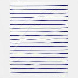 Tunn rand, marinblått på vitt fleecefilt