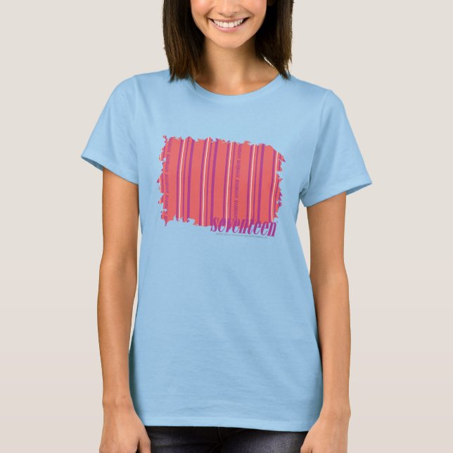 Tunn Rand Rosa 2 T-shirt (Framsida)