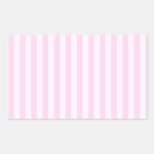 Tunn Rand - Rosa och Ljusare rosa Rektangulärt Klistermärke