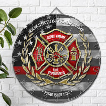 Tunn Red Line Firefighter Family Anpassningsbar