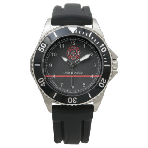 Tunn röd linje armbandsur