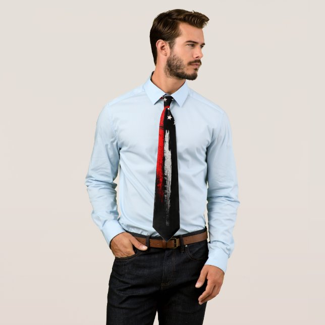 Tunn röd linje slips (In Situ)