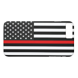 Tunn röd linjeamerikanska flaggan