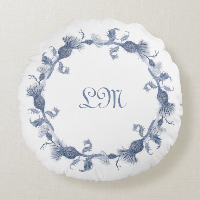 Tunn rund accentkudde kudde (Framsidan)