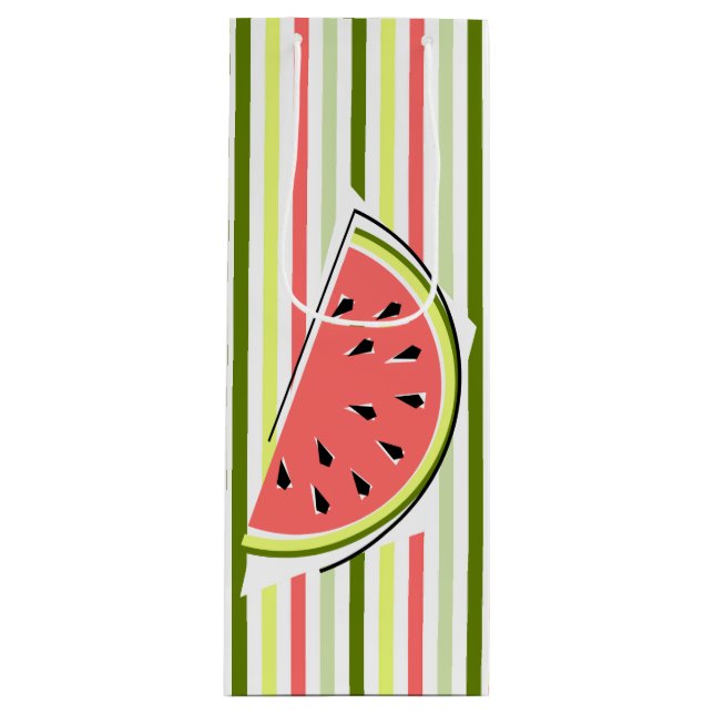 Tunn skiva vattenmelon med randigt mönster (Framsidan)