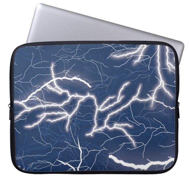 Tunn Strejka Belysning Thunder Storm Mönster Laptop Fodral (Framsidan)