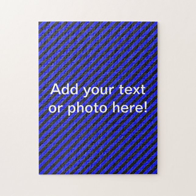 Tunn svart och blå diagonal Rand Pussel (Vertikal)