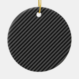 Tunn svart och Grått Diagonal Rand Julgransprydnad Keramik