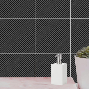 Tunn svart och Grått Diagonal Rand Kakelplatta