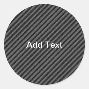 Tunn svart och Grått Diagonal Rand Runt Klistermärke