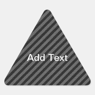 Tunn svart och Grått Diagonal Rand Triangelformat Klistermärke