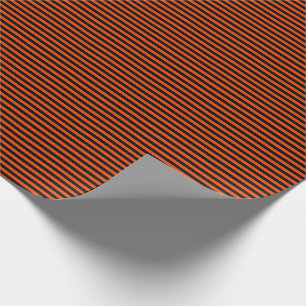 Tunn svart och ljusstark Orange Rand Presentpapper