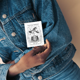 Tunn tatuering, svart och vit taktprojektion visitkort