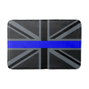 Tunn unionsutformning av blå linje badrumsmatta