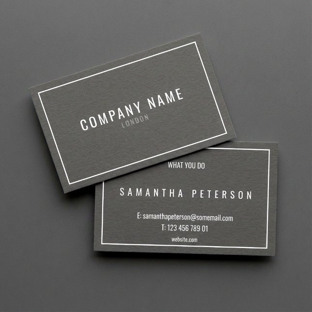 Tunn vit gräns-professionell visitkort (Thin white border professional business card.)