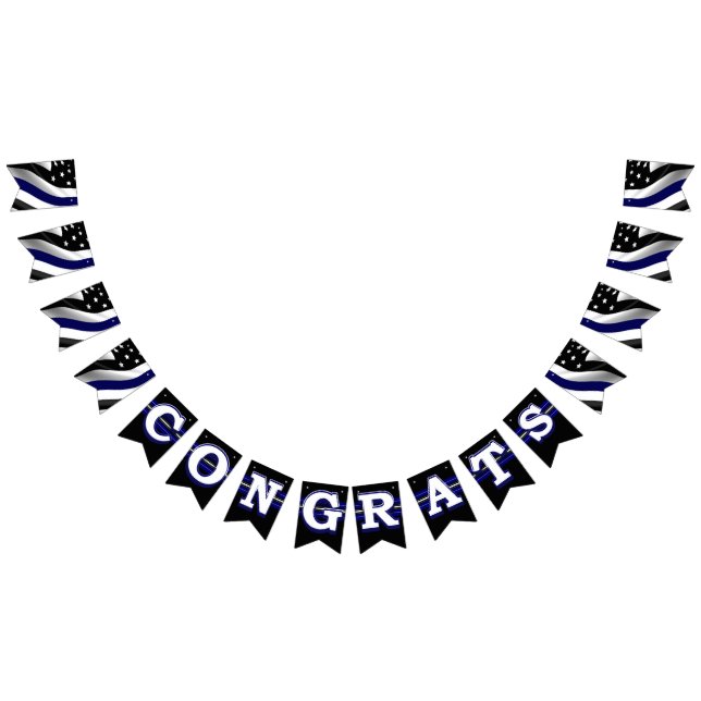 Tunna blå Grattisar Vimplar (Alla)