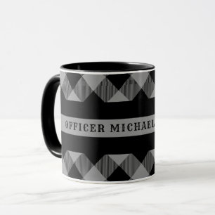 Tunna grått fodrar monogramen för mugg