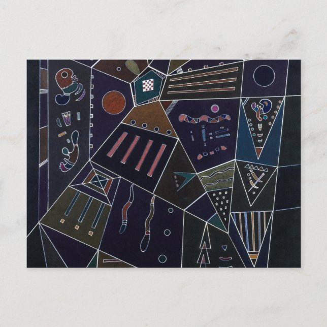 Tunna trådar, 1943 av Wassily Kandinsky Vykort (Framsida)