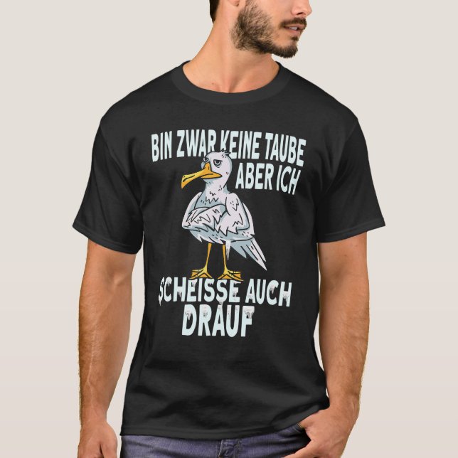 Tunna Zwar Keine Taube, Groupy Fiskmås, Funny, Sea T Shirt (Framsida)