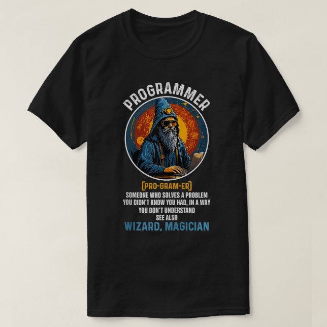 Tunnare programvarudefinition datorforskare och t shirt (Design framsida)