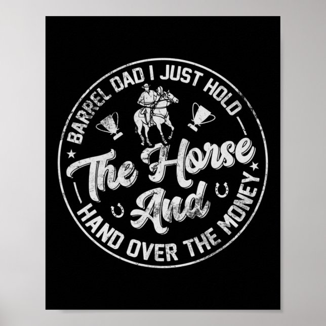 Tunnbror jag håller bara hästen Rolig ridning R Poster (Framsidan)