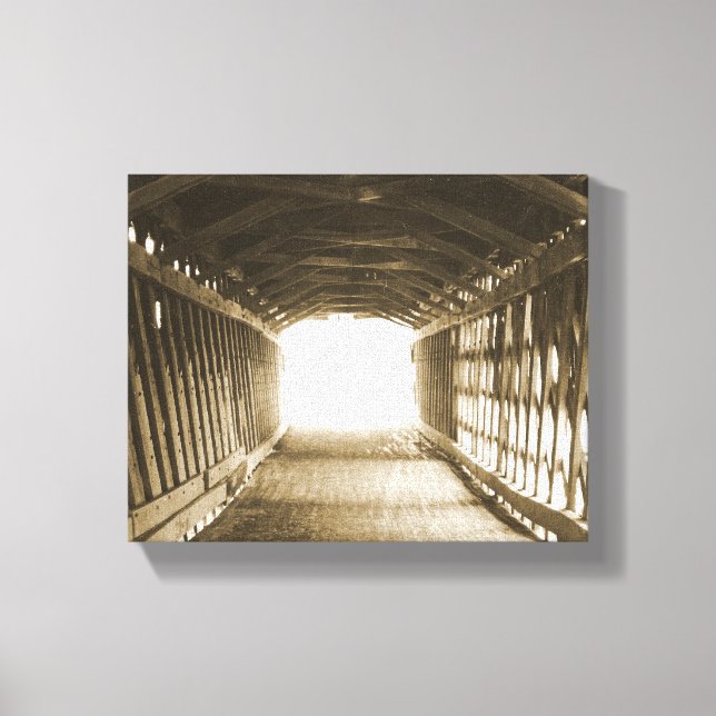 Tunnel av ljust canvastryck (Framsida)
