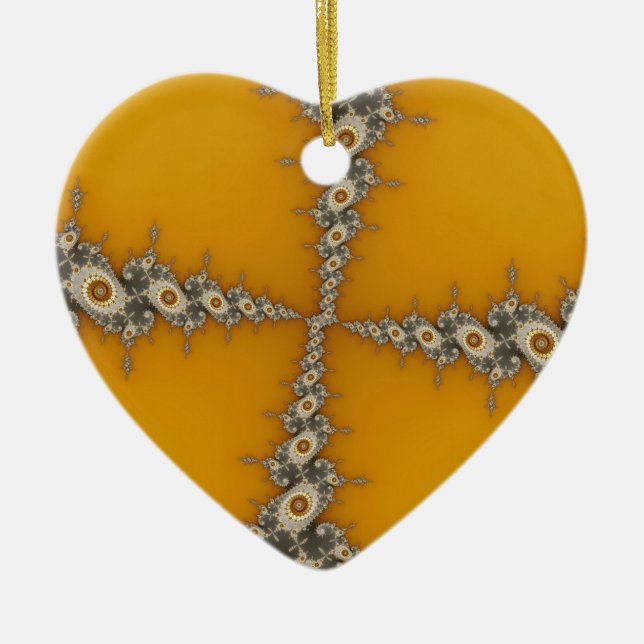 Tunnel jul Fractal Julgransprydnad Keramik (Framsidan)