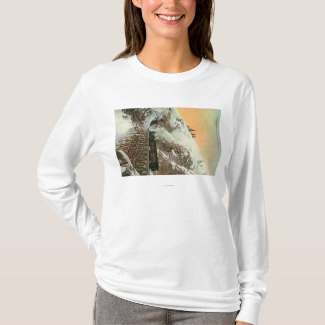 Tunnel på westernt Stillahavs- och Yukon RR Tee (Framsida)